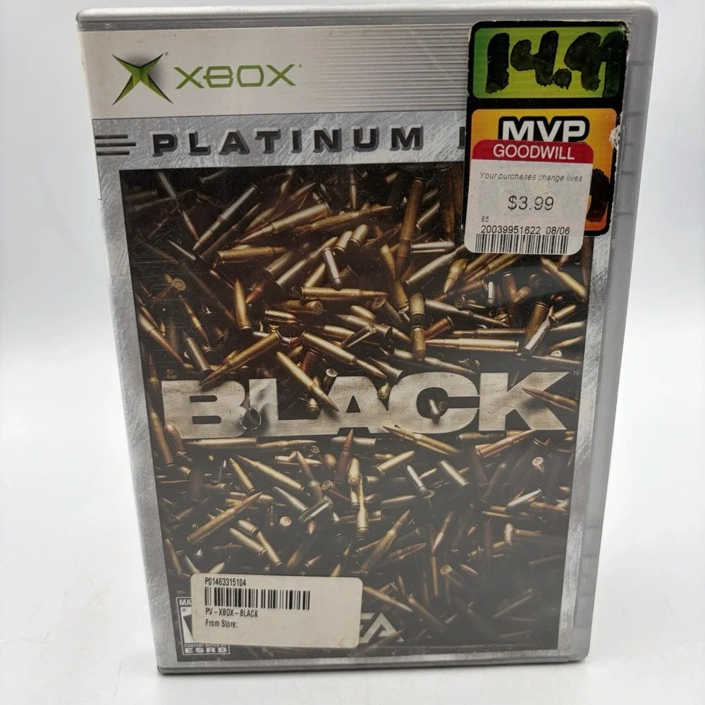 Black (Microsoft Xbox, 2006) CIB Complete /w Manual Video Game